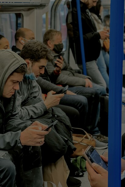 Passageiros no metrô