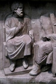 Rilievo con una scena di vita scolastica romana, Rheinisches Landesmuseum, Treviri, Germania