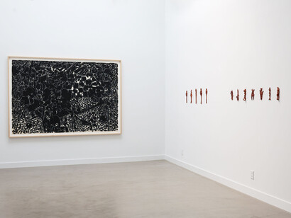 Lee Mullican, Silent shades, exhibition view. Courtesy of Marc Selwyn Fine Art