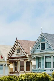 A row of affordable houses