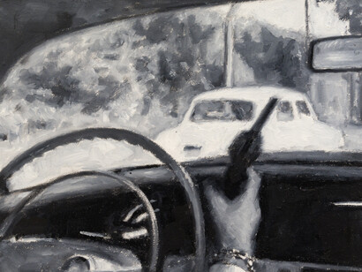 John Abrams, Excerpt from: “The first four minutes” no. 33 (detail), 2026. Courtesy of Christopher Cutts Gallery