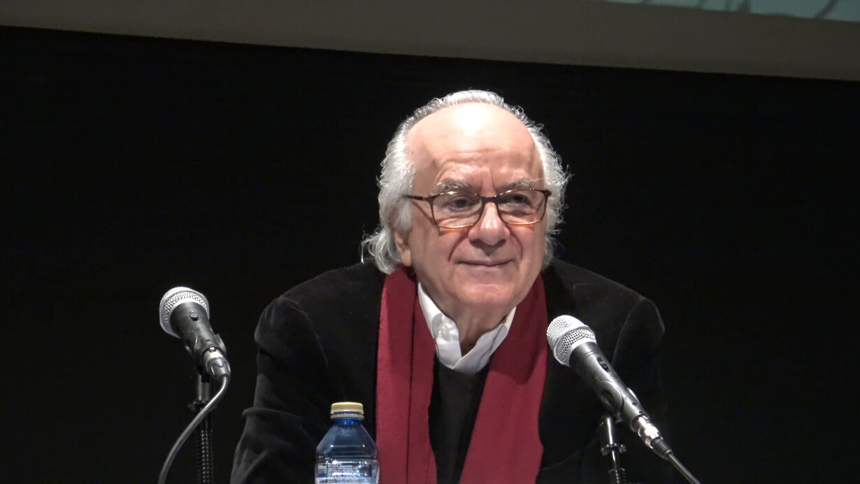 Boaventura de Sousa Santos, lors de la conférence de 2019 Epistemologias do sul: frontières, zones frontalières et plurinationalités, 1 mai 2019. Photo par Aula Castelao Filosofía