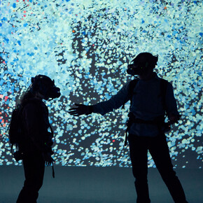 We Live in an Ocean of Air, Saatchi Gallery, 2018. Photo Credit - Barnaby Steel - Marshmallow Laser Feast