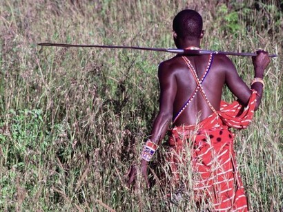 A young Massai, going hunting