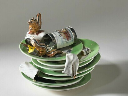 Bertozzi & Casoni, “Pinocchio”, 1999, ceramica policroma, 25 x 31 x 32 cm
