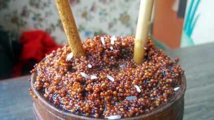 Tongba is a millet-based alcoholic beverage found in the eastern mountainous region of Nepal 