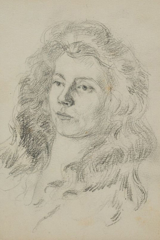 Ivana Kobilca, Albina Arndt with her hair loose. Courtesy of National Gallery of Slovenia