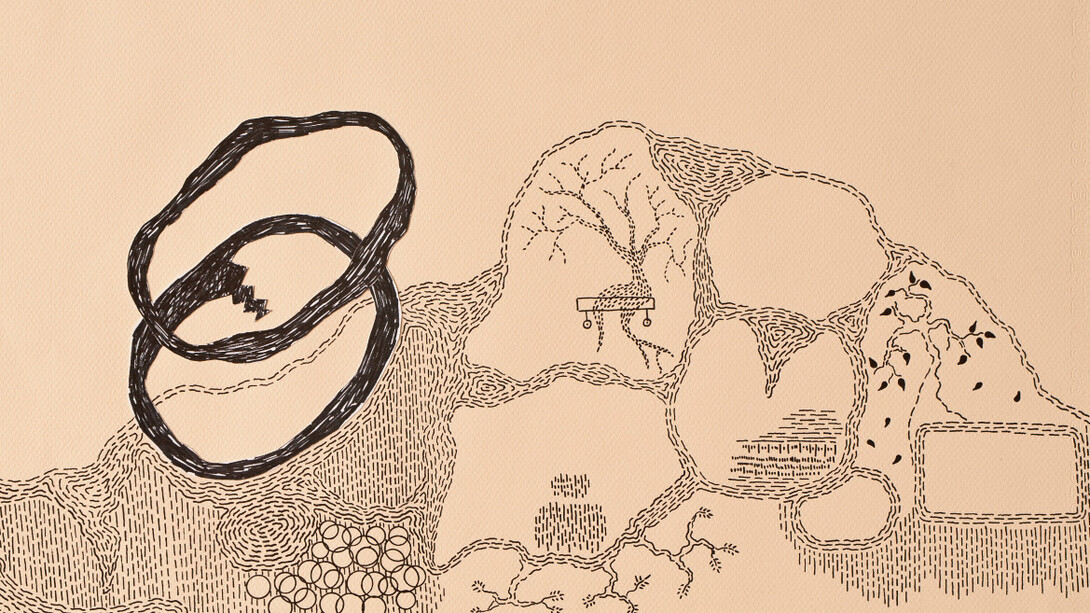 Meltem Sırtıkara, The staircase is a circle, exhibition view. Courtesy of Pg Art Gallery