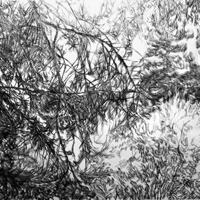 Elli Koutsoukelli, Untitled, charcoal on paper, 150 x 200 cm