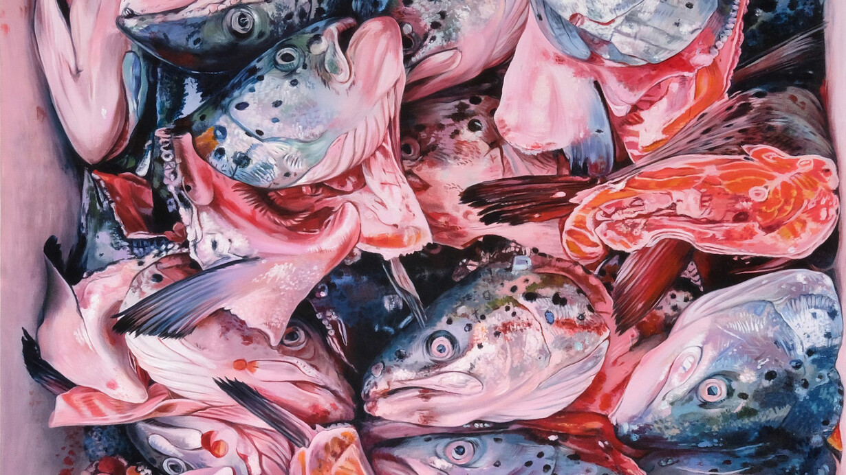 Sherrie Wolf, Fish heads (detail), 2025. Courtesy of Russo Lee Gallery 
