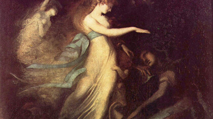 Johann Heinrich Füssli - La regina delle fate con il principe Artù, 1788