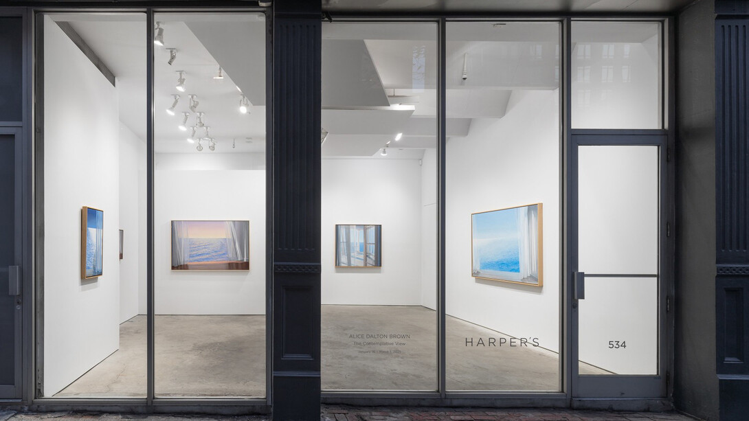 Alice Dalton Brown, The contemplative view, exhibition view. Courtesy of Harper’s Gallery