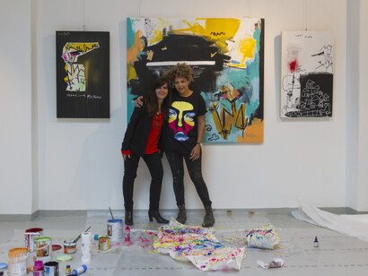 Jenny Perez and Caterina Crepax collaborating for Espinasse31's official opening - ph Angela Buono