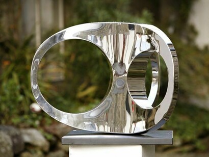 Paul Mount. Three Point Turn, 2007, Stainless steel, H: 90cm (35.5 ins) W: 68cm (27 ins), Unique