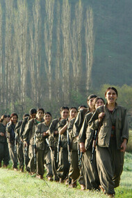 Kurdish women guerilla fighters in the Kandil Mountains @ ANF