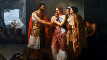 Francesco Hayez (1791–1882): Héctor saluda a Andrómaca y Astianacte