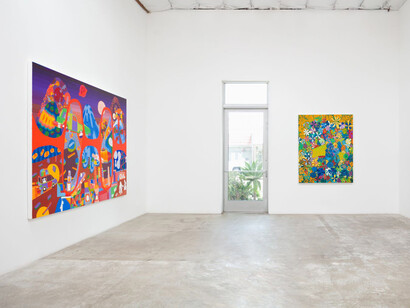 Installation View of Peter Williams: Black Universe. Photo by Michael Underwood.  