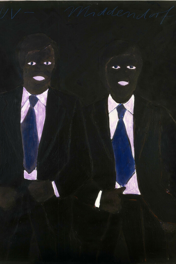 Helmut Middendorf, UV-Licht, 1976, acrylic on canvas, 150 x 120 cm
