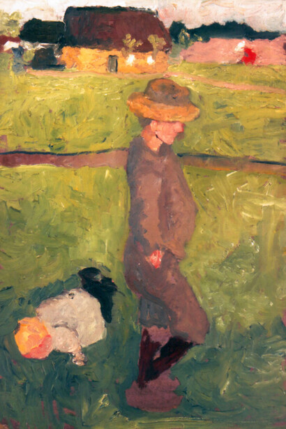 Paula Modersohn-Becker, Bambini nel prato, dettaglio, 1902 circa, Fondazione per la cultura Kurt e Barbara Alten, Museo Castello San Materno, Ascona