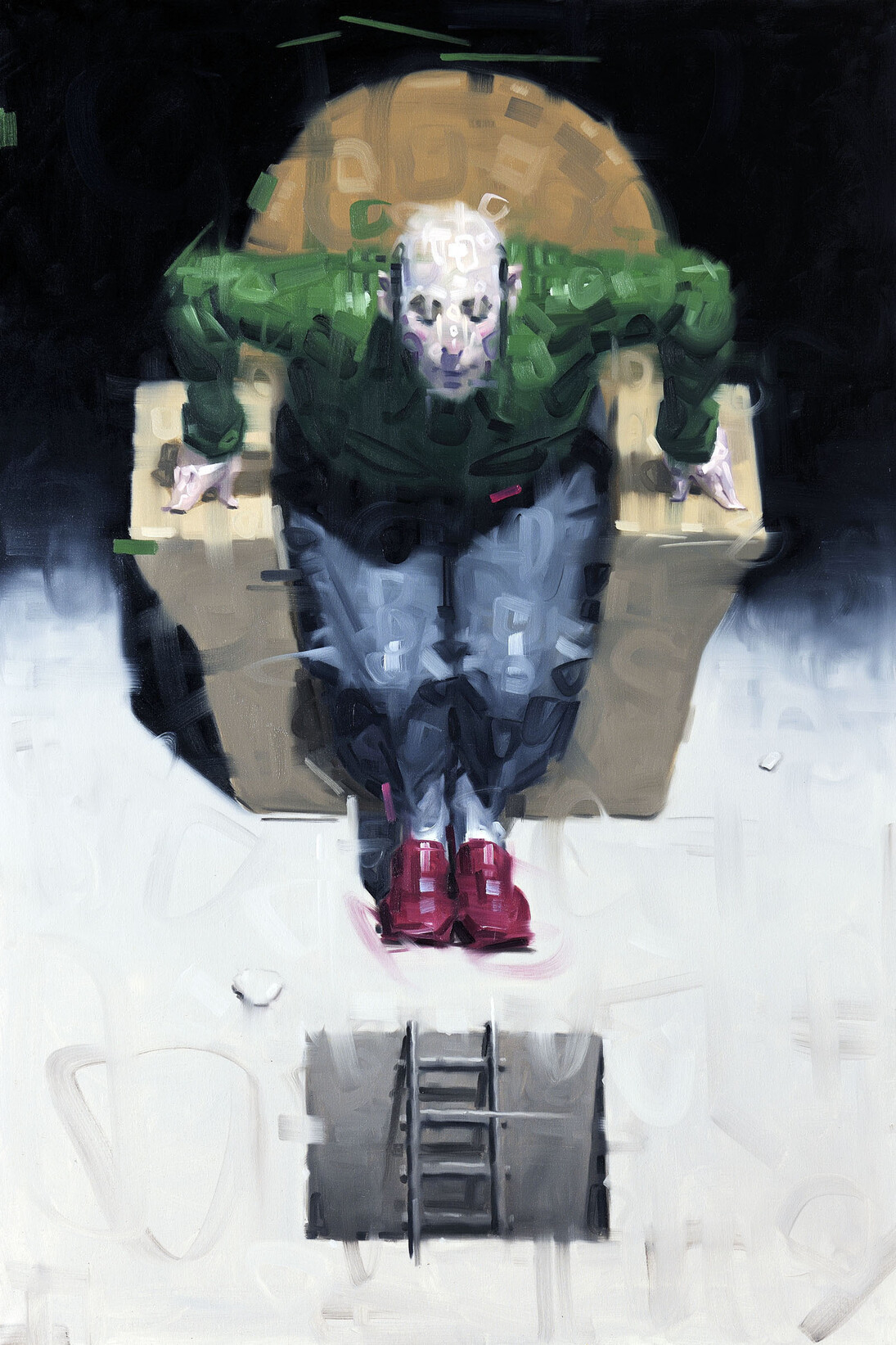 Wainer Vaccari, L'osservatore, 2014, olio su tela, 150 x 100 cm 