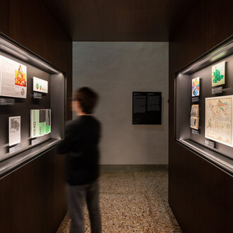 AMO/OMA, Diagrammi, vista della mostra. Per gentile concessione di Fondazione Prada