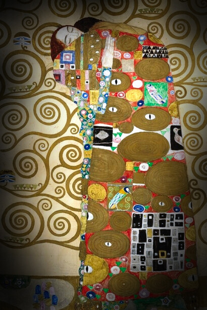 L'albero della vita, Gustave Klimt, decorazione interna della sala da pranzo di Palazzo Stoclet, particolare. Bruxelles, Belgio