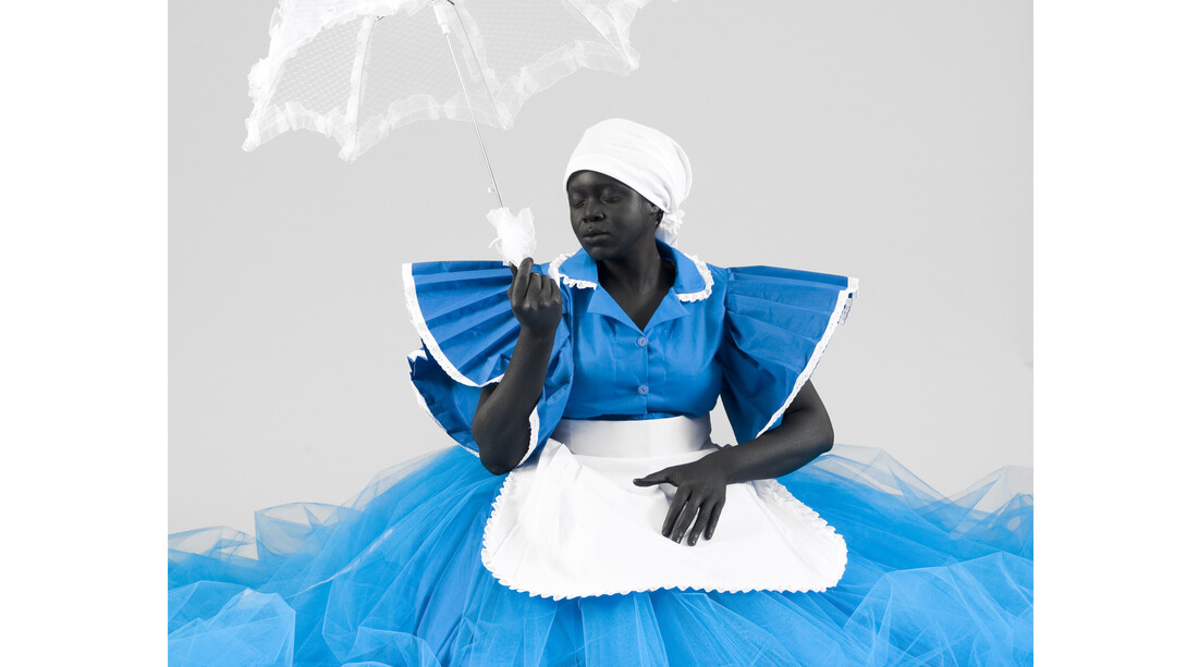 Mary Sibande, I’m a Lady, 2009, Digital print on cotton rag matte paper, Photograph by John Hodgkiss, Courtesy of Gallery MoMo
