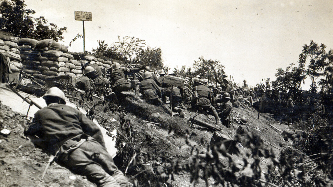 Lungo la linea sull'argine del Piave