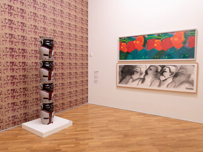 Beatriz González, La imagen en tránsito, vista de la exposición. Cortesía de la Pinacoteca