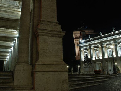 Palazzo Nuovo e Palazzo dei Conservatori, veduta notturna, foto Roberto Agostinucci