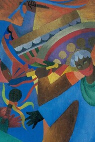 "Danza de Yautepec", óleo sobre lienzo, Fermín Revueltas, 1933