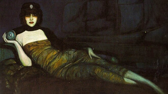 Federico Beltran Masses, Ritratto della Marchesa Casati, (1920). Luisa Casati, protagonista indiscussa della Belle Époque, incantava con la sua eccentricità e raffinatezza