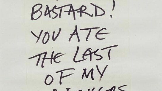 Keith Arnatt, Notes from Jo, 1991-95, C-Print, 118 x 100 cm, Copyright Keith Arnatt Estate, Courtesy Keith Arnatt Estate, Fine Art Partners and Sprüth Magers Berlin London