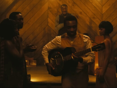 Scene from Ryan Coogler's ''Sinners'', depicting a blues rural show