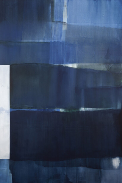 Stéphane Villafane, 10.06.23 (detail), 2023. Acrylic on canvas, 76.75 x 57 in. Courtesy of the artist and Dolby Chadwick Gallery