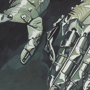 Kaye Lim, Green gauntlets, 2025. Courtesy of GR Gallery