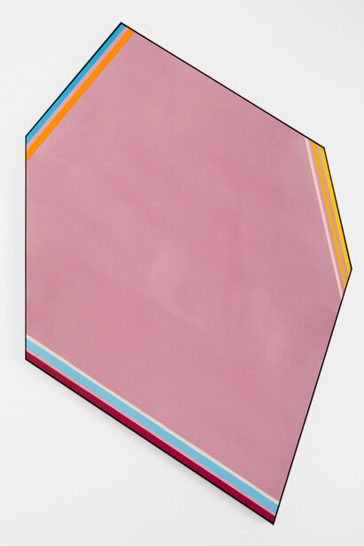 Kenneth Noland
Acute, 1977
verso signed, titled and dated
acrylic on canvas
95 3/4 x 64 inches 
243.2 x 162.6 cm
 © The Estate of Kenneth Noland/ VAGA, New York/ Dacs, London, 2016.

