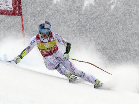 Lindsey Vonn prima della caduta