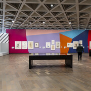 David Hockney, Portraits in print, exhibition view. Courtesy of National Gallery of Australia
