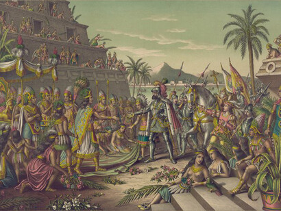 Entrance of Hernan Cortez into Mexico