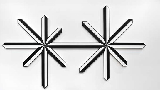 Galerie Praz Delavallade. Paris, Philippe Decrauzat, Sans titre, 2009, acrylique sur toile, Courtesy de l'artiste et Praz-Delavallade, Paris
