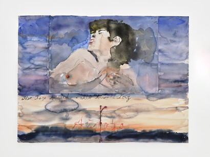 Anselm Kiefer, Aurora, 2014. Watercolour and pencil on collage of paper, 41.5 x 55.5 cm| 16 5/16 x 21 7/8 in.© Anselm Kiefer. Photo © White Cube (Thomas Lannes)