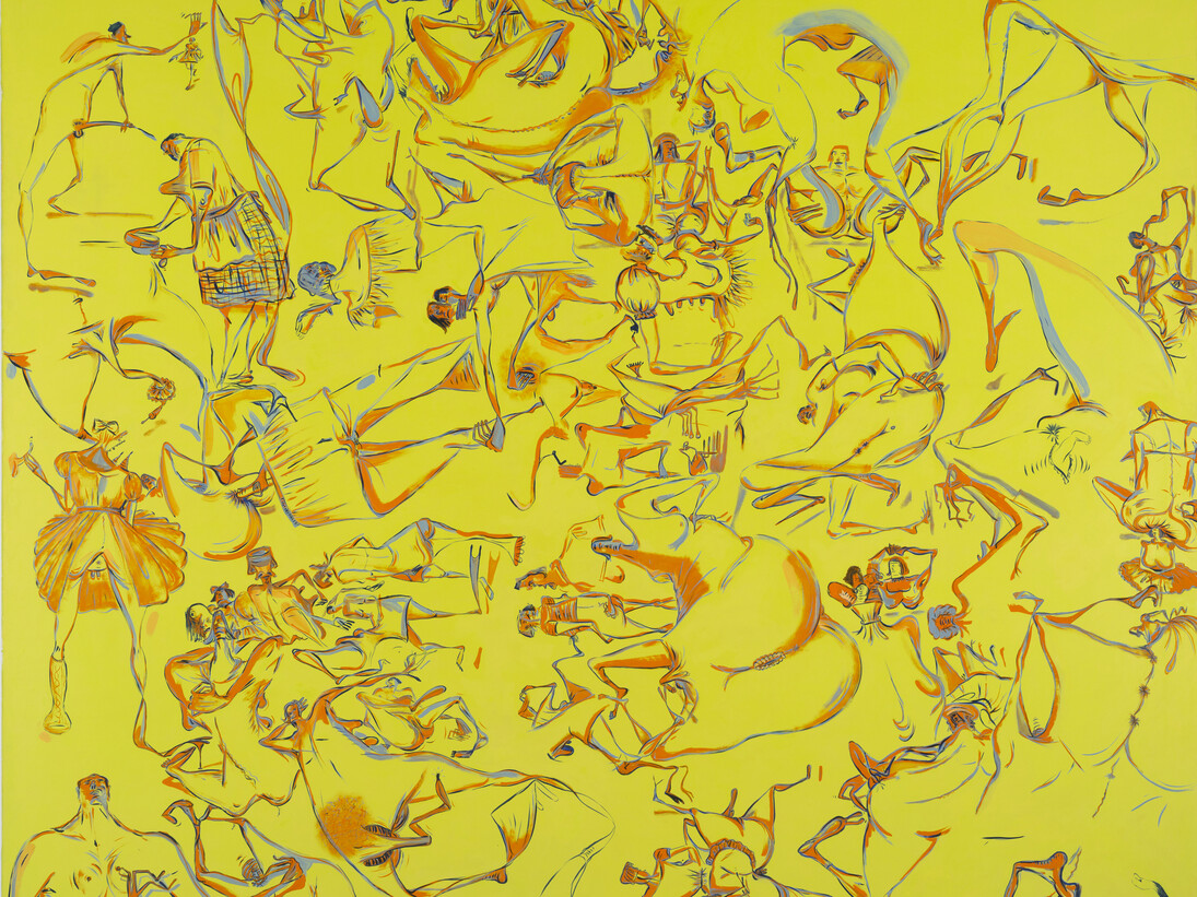 Sue Williams, Darklight, 1996, Oil on canvas, 72 x 84 inches; 182.9 x 213.4 cm