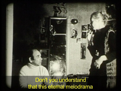 Lutz Mommartz, Als wars von Beckett, 1976 , Pel•lícula 16mm transferida a vídeo monocanal, color, so, 23 min. Cortesia de l'artista