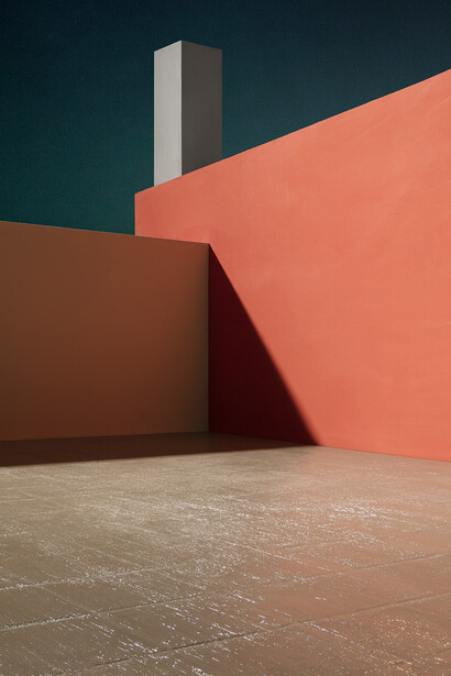 Courtyard with orange wall (2017)