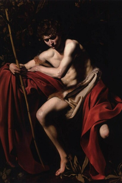 Caravaggio. San Juan Bautista. 1605-6. Óleo sobre tela, 172,5 x 104,5 cm. Kansas City, Nelson Gallery