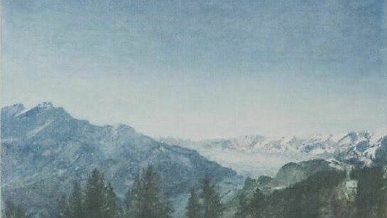 Peter Allen Hoffmann, View/1998, 2012, Oil on canvas, 12 x 12 inches