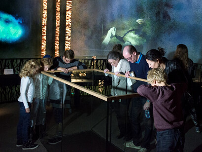 Menschen und moorfunde, ausstellungsansicht. Mit freundlicher genehmigung des Moesgaard Museum