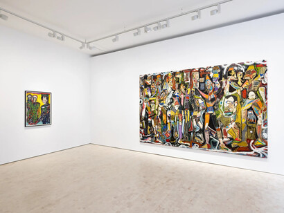 Alexandre Diop, Run for your life ! Exhibition view. Courtesy of Stephen Friedman Gallery 