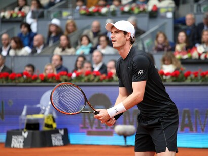 Andy Murray en la final del Mutua Madrid Open que disputó contra Djokovic en la Caja Mágica. Foto: Lucía Castillo